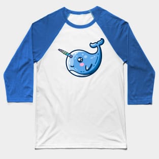 Narwhal With A Rainbow Horn Baseball T-Shirt